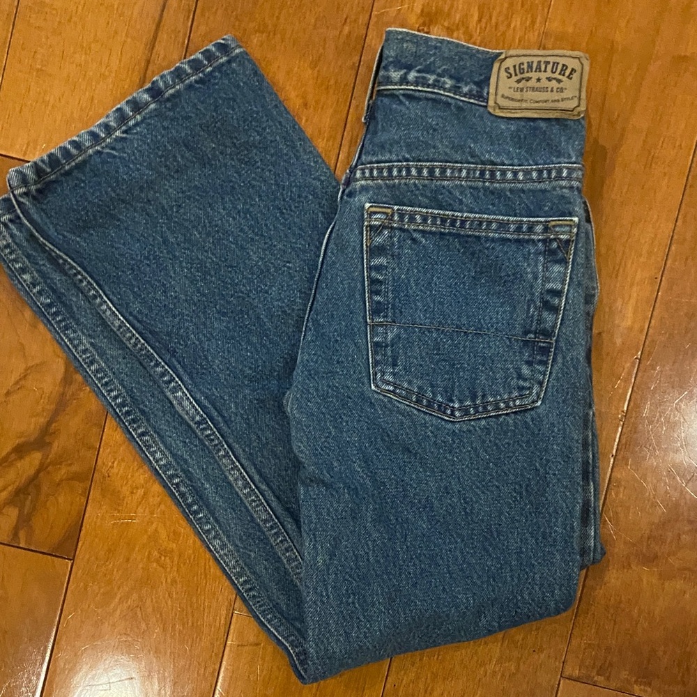 Signature by Levi Strauss Kids Blue Straight-Leg Jeans